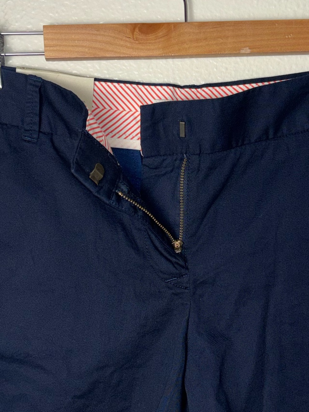 NWT J. Crew City Fit Chino Shorts Navy Blue 100% cotton 5" inseam women's 10 - Picture 8 of 15